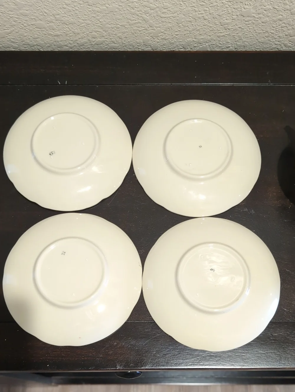 Set Of Four (4) Franciscan Desert Rose Tea Cups And Saucers